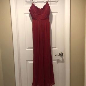 Red Long Bridesmaids Dress